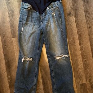 Pinkblush Blue Relaxed Jeans with Distressed Details